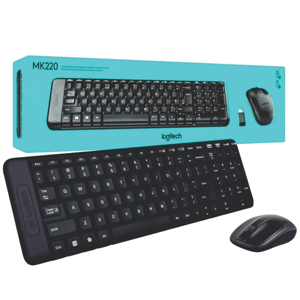MK220-Photoroom COMBO TECLADO Y MOUSE INALAMBRICO LOGITECH MK220 - Imagen 1