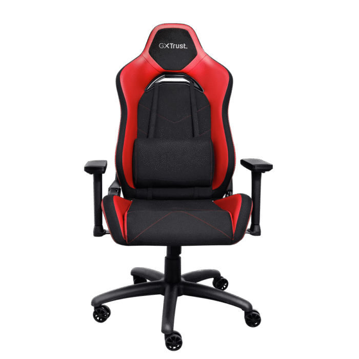 Silla Gamer Trust Ruya Roja y Azul | Diseño Ergonómico | Reclinable | Ajuste de Altura | Acabado Premium Rojo/Azul - Imagen 2