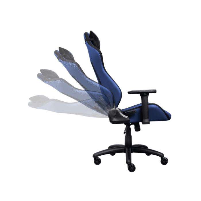 Silla Gamer Trust Ruya Roja y Azul | Diseño Ergonómico | Reclinable | Ajuste de Altura | Acabado Premium Rojo/Azul - Imagen 6