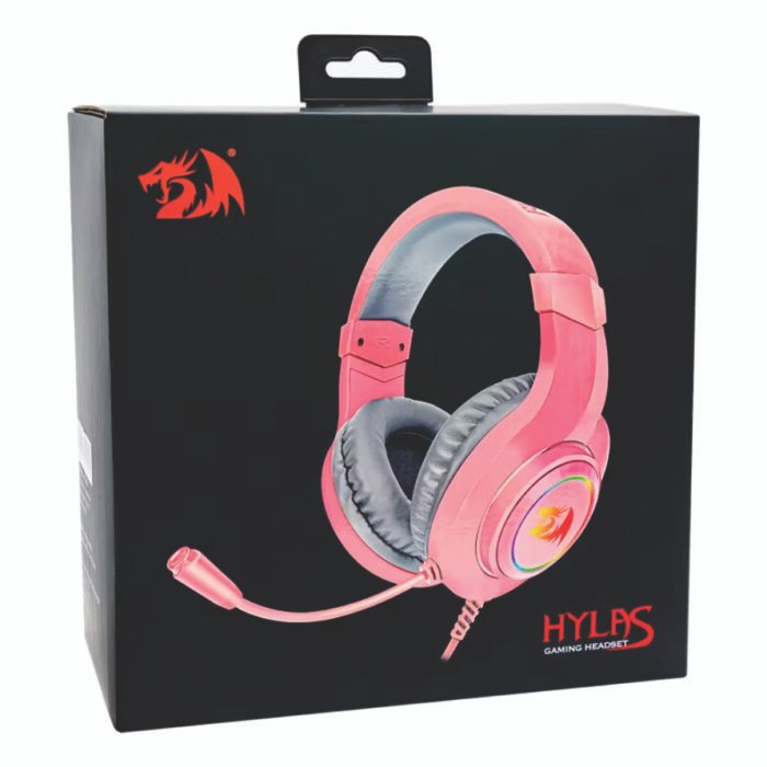 DIADEMA GAMER REDRAGON HYLAS H260 RGB NEGRA - ROSADA - Imagen 3
