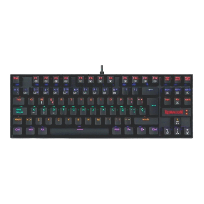 TECLADO MECANICO GAMING REDRAGON KUMARA RAINBOW  EN ESPAÑOL - NEGRO - BLANCO - Imagen 3