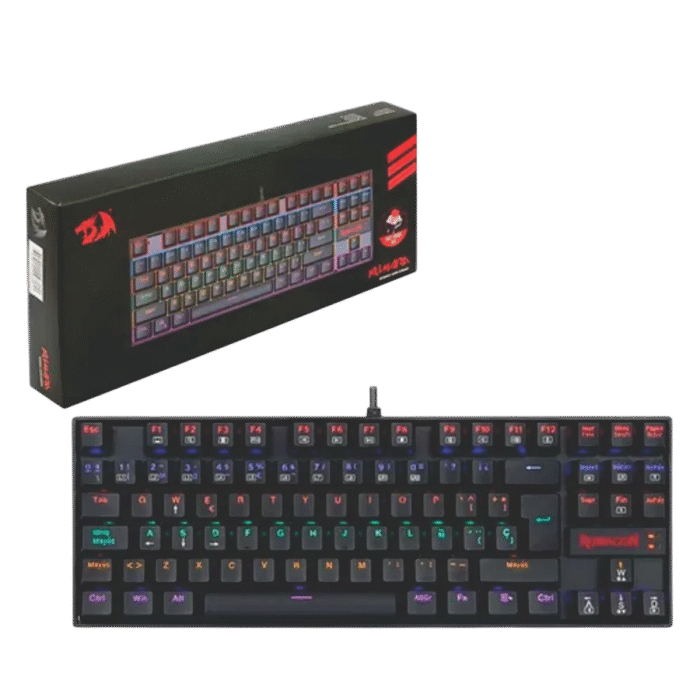 TECLADO MECANICO GAMING REDRAGON KUMARA RAINBOW  EN ESPAÑOL - NEGRO - BLANCO - Imagen 4