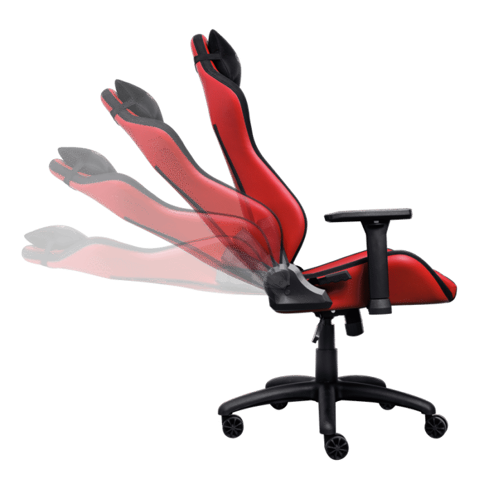 Silla Gamer Trust Ruya Roja y Azul | Diseño Ergonómico | Reclinable | Ajuste de Altura | Acabado Premium Rojo/Azul - Imagen 3