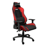 Silla Gamer Trust Ruya Roja y Azul | Diseño Ergonómico | Reclinable | Ajuste de Altura | Acabado Premium Rojo/Azul