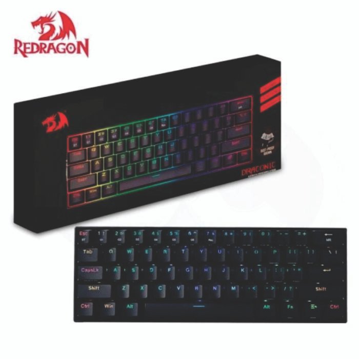 TECLADO REDRAGON DRACONIC-5 TECLADO GAMER REDRAGON DRACONIC K530 RGB NEGRO SWICH BROWN - Imagen 1