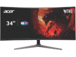 MONITOR ACER NITRO CURVO 34” ED340CU ULTRA WIDE 2K  180HZ 1MS