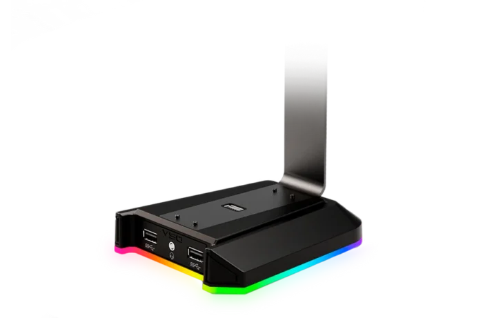 Soporte para Diademas VSG™ Atlas – RGB USB con HUB y Jack 3.5 mm - Imagen 2