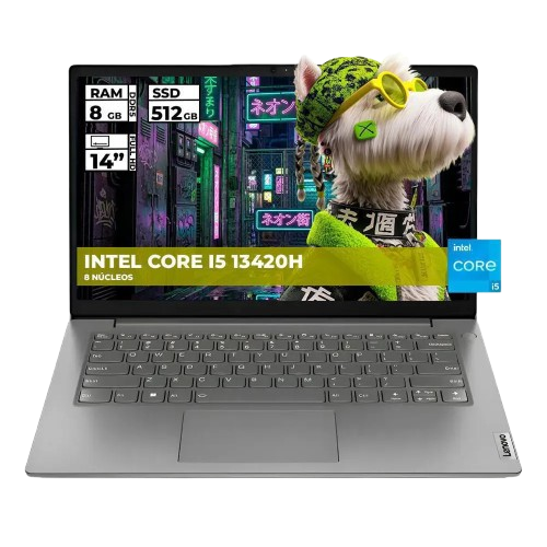 LENOVO V14 G5 IRL - INTEL CORE I5 13420H - 8GB DDR5 - 512GB SSD - PANTALLA 14" FHD - NO DVD - HDMI - RJ45 - FREEDOS - LUNA GREY - Imagen 1