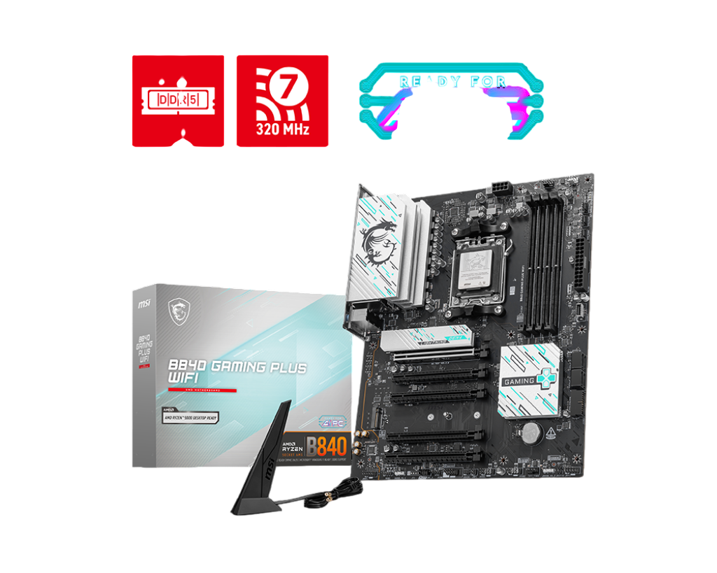 1024-Photoroom (2) Motherboard MSI B840 Gaming Plus WiFi - Imagen 1