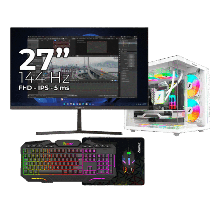 EQUIPO AMD Ryzen™ 5 8500G/ A-620M / 16GB RAM/ SSD 512GB/ MONITOR 27″ JANUS