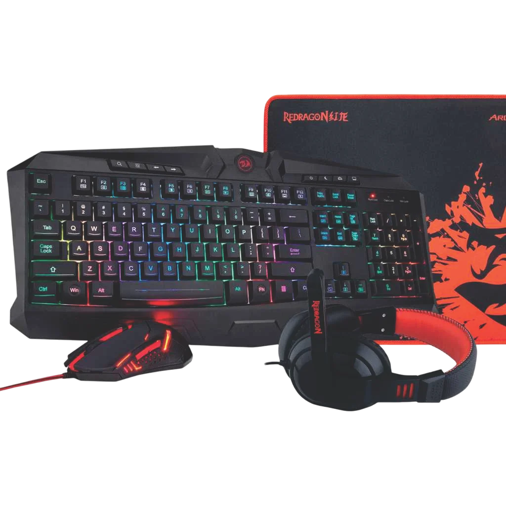 KIT-4-EN-1-REDRAGON-S101-1-Photoroom Kit de Teclado y Mouse Gamer Redragon S101-BA Español — Color Negro - Imagen 1