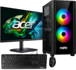EQUIPO AMD RYZEN 7 5700G | 16GB RAM DDR4 3200MHZ | SSD 512GB  | ASUS / GIGABYTE A520M | CHASIS POWER GROUP X18  | FUENTE 350W | MONITOR 21.5" | COMBO TECLADO + MOUSE