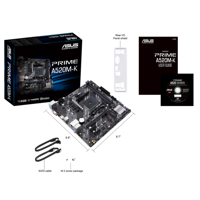MOTHERBOARD ASUS PRIME A520M-K - AM4 - DDR4 - Imagen 6