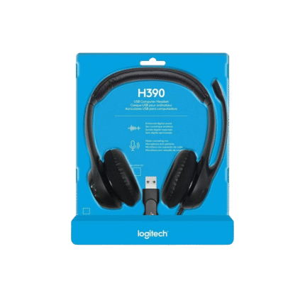 Diadema Logitech H390 USB | Micrófono con Cancelación de Ruido | Audio Digital Estéreo | Controles Integrados | Plug & Play
