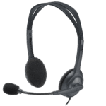 Diadema Logitech H111 | Audio Estéreo 3.5mm | Micrófono Giratorio con Cancelación de Ruido | Diseño Ajustable | Multiplataforma