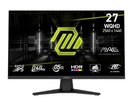 MONITOR MSI MAG 274QF X24 27" QHD - 240HZ - 0.5MS - PANEL RAPID IPS - AI VISION