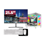 EQUIPO AMD RYZEN 5 8500G / BOARD A620 AM5 / 16GB RAM DDR5 6000MHZ / M.2 1TB / FUENTE 650W 80+ BRONZE / CHASIS TIPO PECERA / MONITOR 21.5" / COMBO TECLADO + MOUSE