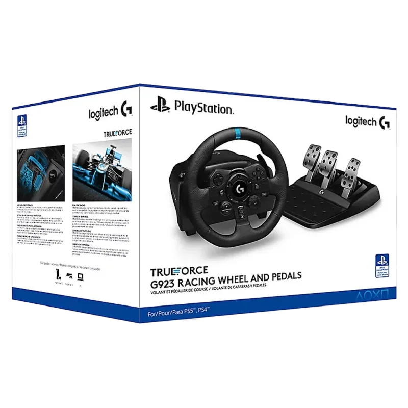 LOGITECH-G923-TRUEFORCE-VOLANTE-Y-PEDAL-DE-CARRERA-PARA-PLAYSTATION-02 Volante Logitech G923 | TRUEFORCE Feedback | Pedales Progresivos | PlayStation / PC - Imagen 1