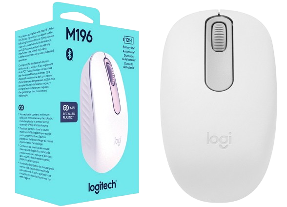19738-1-xl-removebg-preview MOUSE LOGITECH INALAMBRICO M196 BLUETHOOTH WHITE - Imagen 1