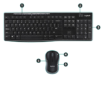 COMBO TECLADO Y MOUSE INALAMBRICO LOGITECH MK270 - Imagen 3