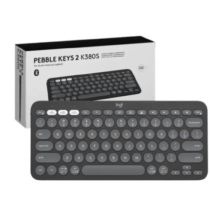 TECLADO LOGITECH PEBBLE KEYS 2 K380 BLUETHOOTH MULTIDISPOSITIVO GRAFITO