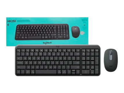 COMBO LOGITECH MK250 TECLADO Y MOUSE INALAMBRICO GRAFITO