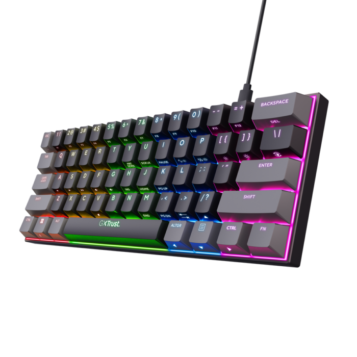 TECLADO MECANICO GAMER TRUST ACIRA GXT867 60% - Imagen 2