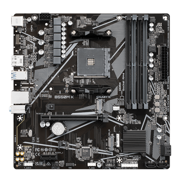 MOTHERBOARD AMD GIGABYTE B550M-K ULTRA DURABLE AM4 - Imagen 2