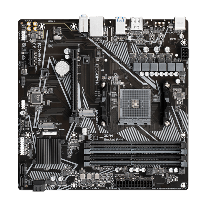 MOTHERBOARD AMD GIGABYTE B550M-K ULTRA DURABLE AM4 - Imagen 4