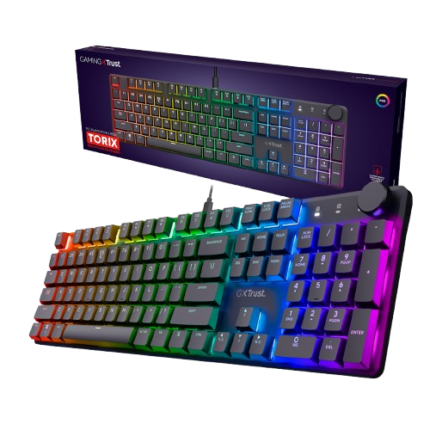 TECLADO MECANICO TRUST GXT 866 TORIX 100%