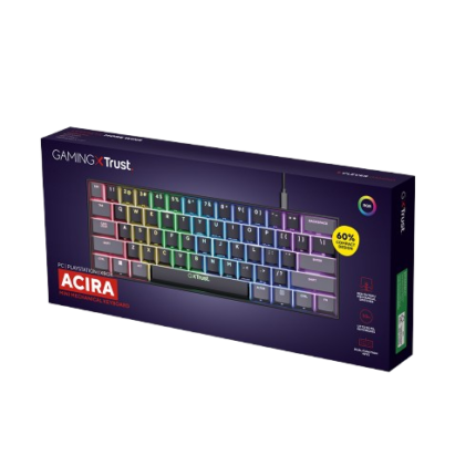 TECLADO MECANICO GAMER TRUST ACIRA GXT867 60%