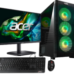 EQUIPO RYZEN 5 5500X3D / BOARD ASUS PRIME B550-A-AC WIFI / 16GB RAM DDR4 3200MHZ / SSD 512GB / TARJETA RTX 3050 6GB / FUENTE 600W 80+ BRONZE / REFRIGERACION LIQUIDA 240ML / CHASIS L46 / MONITOR 23.8" / COMBO TECLADO + MOUSE