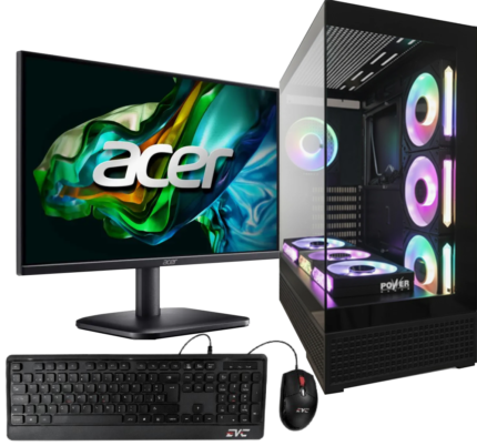 EQUIPO CORE I7 14700 / BOARD ASUS PRIME PRO H610M-K / 16GB RAM DDR4 3200MHZ / SSD M.2 512GB / VENTILADOR RGB A-400LF / FUENTE 600W 80+ BRONZE / CHASIS PECERA W82 / MONITOR 23.8" / COMBO TECLADO + MOUSE