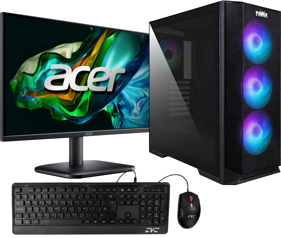 Equipo I5 12400 Power group EQUIPO INTEL CORE I5 12400 / BOARD ASUS PRIME PRO H610M-K / RAM 16GB DDR4 / SSD 512GB / FUENTE 70W 80+ BRONZE / CHASIS W83 POWER GROUP / MONITOR 23.8" / COMBO TECLADO + MOUSE - Imagen 1