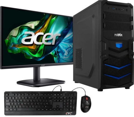 EQUIPO INTEL CORE I5 10400T / BOARD MSI O ASUS H510M / RAM 8GB O 16GB / SSD 512GB / FUENTE 350W / CHASIS POWER GROUP G93 / MONITOR 23.8" / COMBO TECLADO + MOUSE